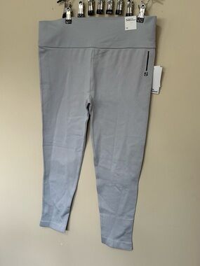 Sports Illustrated High Rise Ribbed 7/8 Ankle Leggings Arctic Grey NWT 1X